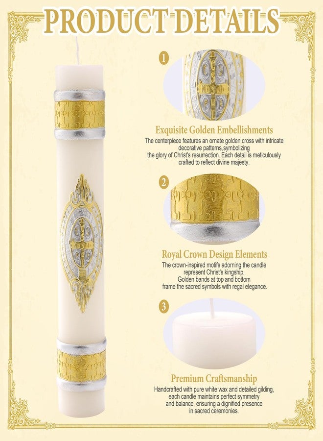 TALPGOD Saint Benedict Framed Medal Unique Candle,Catholic St Benedict Medals Candles for Prayer,Cirios Religiosos Catolicos Medalla De San Benito,Mexican Devotional Paschal Candles,Escapularios Catolicos - Image 3